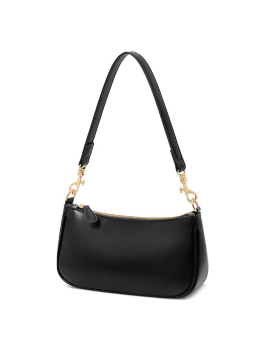 Small PU Vegan Leather Shoulder Bag Mini Purse Zip Closure Crossbody